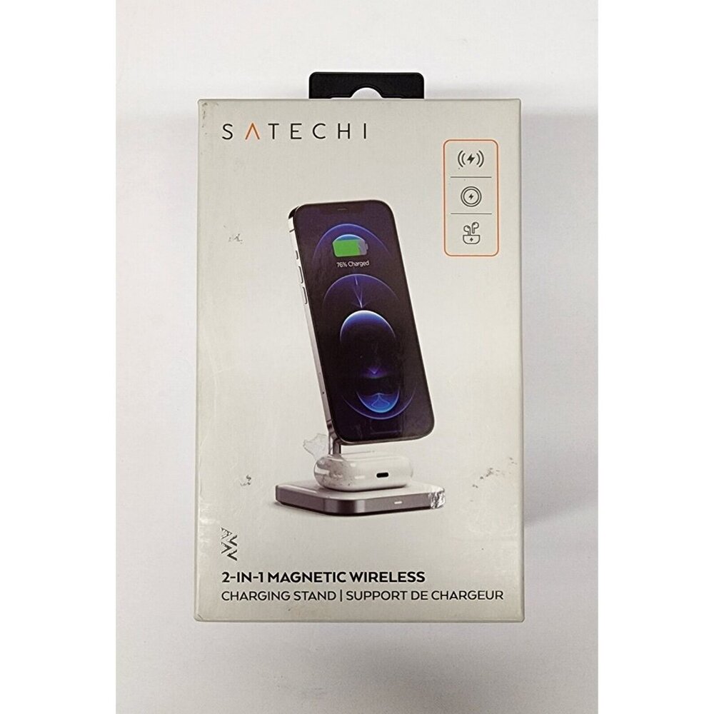 SATECHI Aluminum 2-in-1 Magnet Wireless Charging Stand